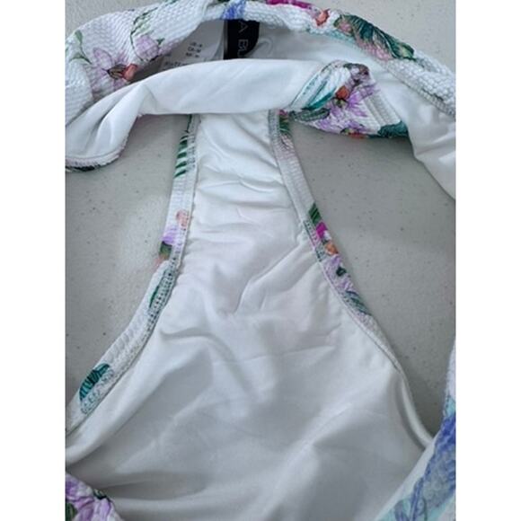 NWT!! "LA BLANCA" Mystic Palms,Shirred Band ,Hipster Bottoms SZ 6,Tropical,Ocean - Picture 7 of 8